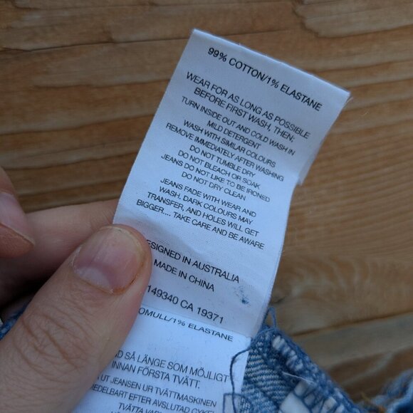 ROLLA’S Dusters high rise slim cutoff jean shorts Cindy Blue Size US 30 - Picture 9 of 9